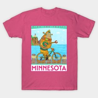 Retro Robot Cycling Minnesota T-Shirt